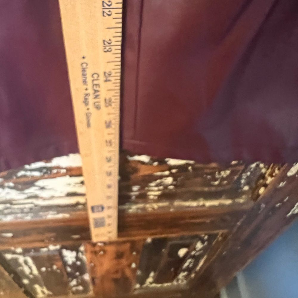 Liz Claiborne Burgundy Oxblood gold button Midi Pleated A-line Skirt - Picture 6 of 9